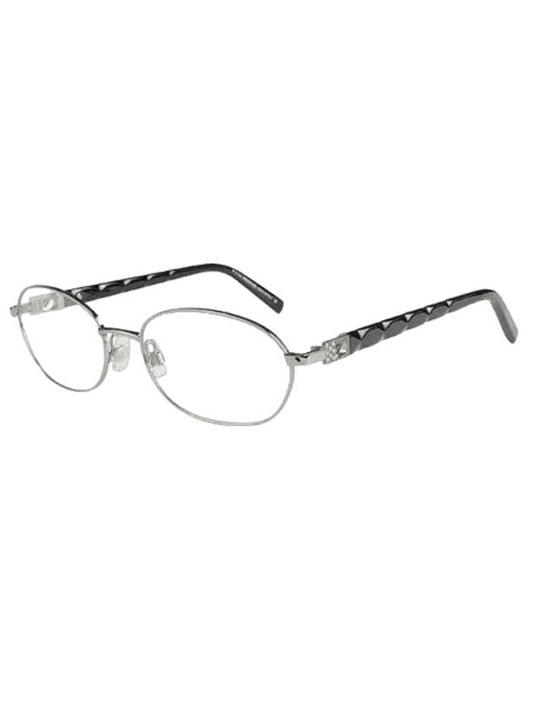 Eyewear Oval Metal Eyeglasses Silver - SWAROVSKI - BALAAN 1