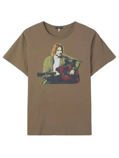 Kurt Concert Boy Print Short Sleeve T Shirt Olive - R13 - BALAAN 1