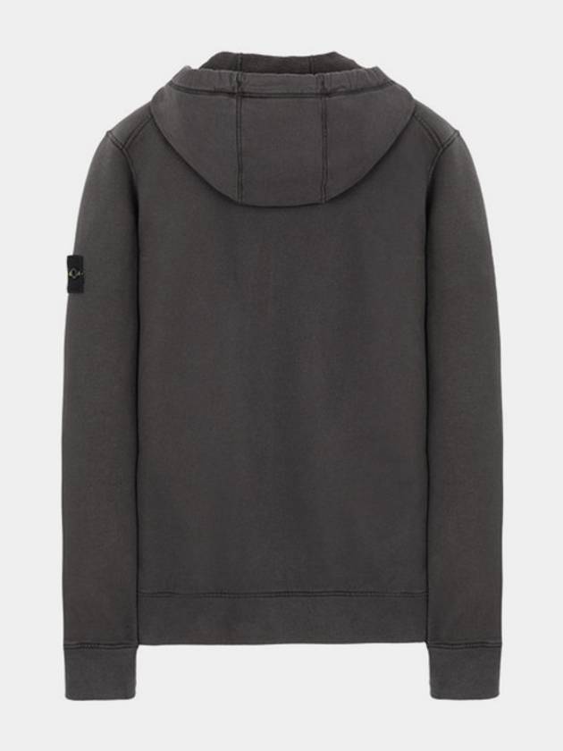 Wappen Logo Zip Up Hoodie Charcoal - STONE ISLAND - BALAAN 3