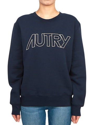 Women's brushed sweatshirt SWIW 408B BLUE - AUTRY - BALAAN 1