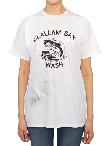 Women s Short Sleeve T Shirt CLAALLAM WHITE DIRTY W - WILD DONKEY - BALAAN 1