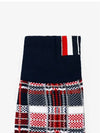 Madras Cotton Jacquard Mid Calf Socks Red - THOM BROWNE - BALAAN 4