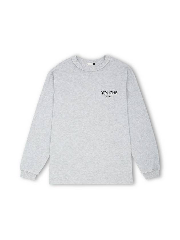 NX Logo Long Sleeve T-Shirt Melange Grey - YOUCHE PRET A PORTER - BALAAN 1