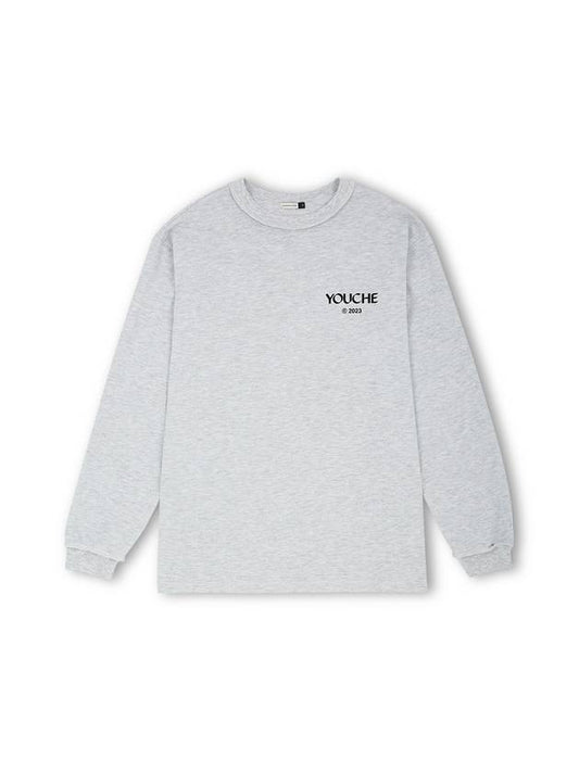 NX Logo Long Sleeve T-Shirt Melange Grey - YOUCHE PRET A PORTER - BALAAN 1