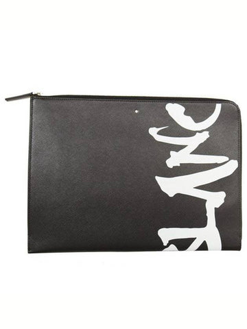 Sartorial Calligraphy Clutch Bag Black - MONTBLANC - BALAAN.