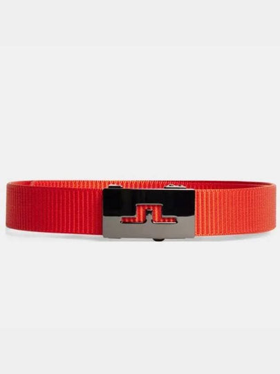 Men's Roy Webbing Belt Tangerine Tango - J.LINDEBERG - BALAAN 2