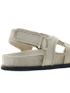 Criss Cross Woven Flat Sandals Light Beige - TOTEME - BALAAN.