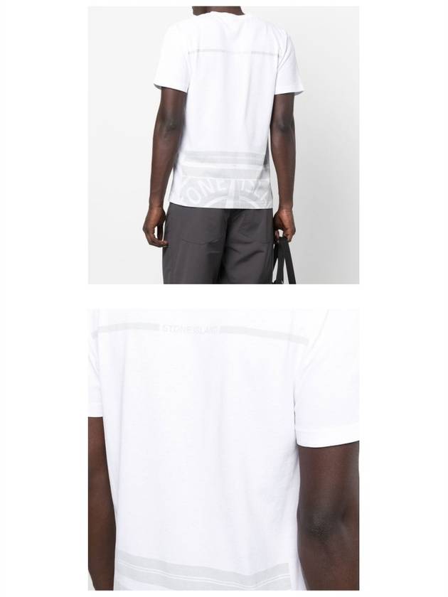 Embroidered Logo Short Sleeve T-Shirt White - STONE ISLAND - BALAAN 6