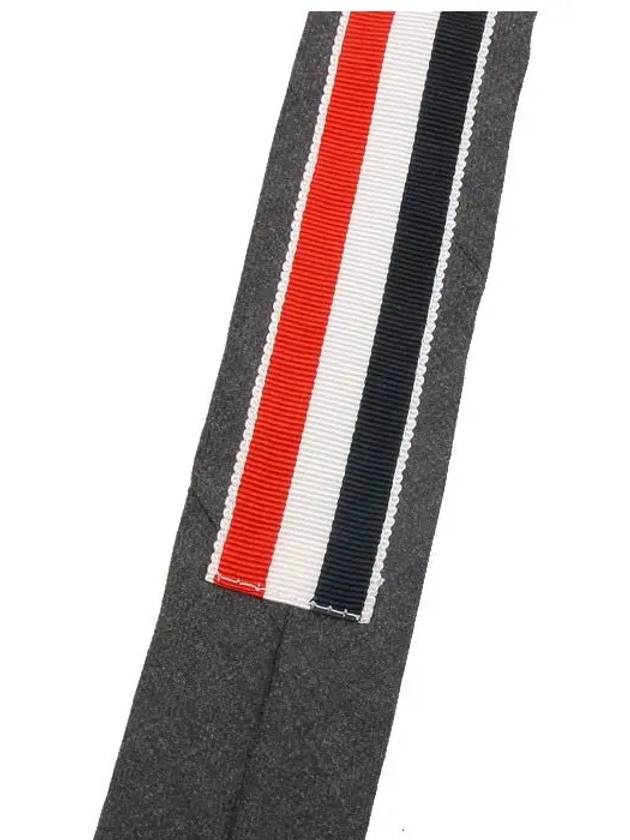 Super 120S Twill Tie Grey - THOM BROWNE - BALAAN 4