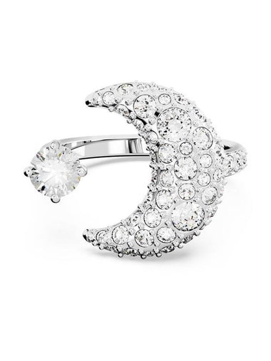 Sublima Moon Crystal Open Ring Silver - SWAROVSKI - BALAAN 1