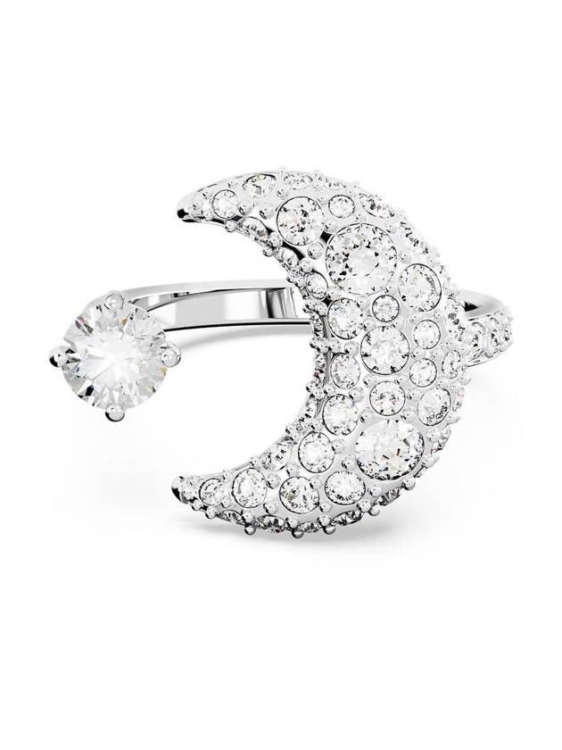 Sublima Moon Crystal Open Ring Silver - SWAROVSKI - BALAAN 1