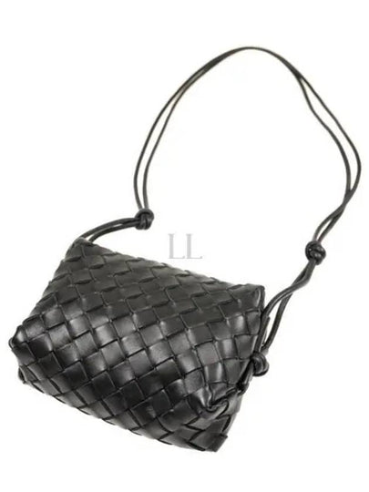 Intrecciato Loop Small Leather Cross Bag Black - BOTTEGA VENETA - BALAAN 2