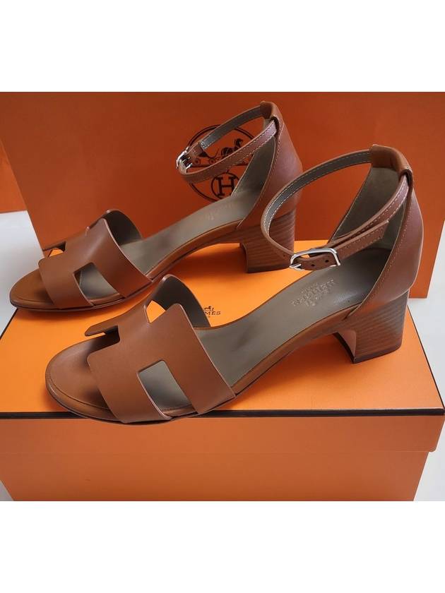 Encens 50 Strap Sandals Natural Camel - HERMES - BALAAN 8