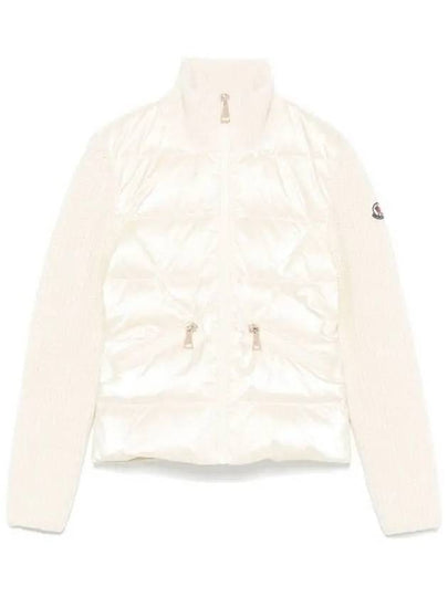 Kids Zip Up Wool Padding Cardigan White - MONCLER - BALAAN 2