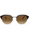 Eyewear Logo Print Round Sunglasses Brown - RAY-BAN - BALAAN 1