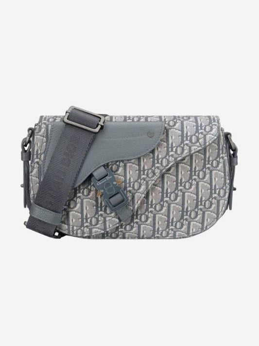 Oblique Saddle Messenger Jacquard Cross Bag Deep Grey - DIOR - BALAAN 1