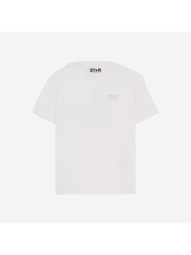 Glitter Star Logo Short Sleeve T-Shirt Silver White - GOLDEN GOOSE - BALAAN 2