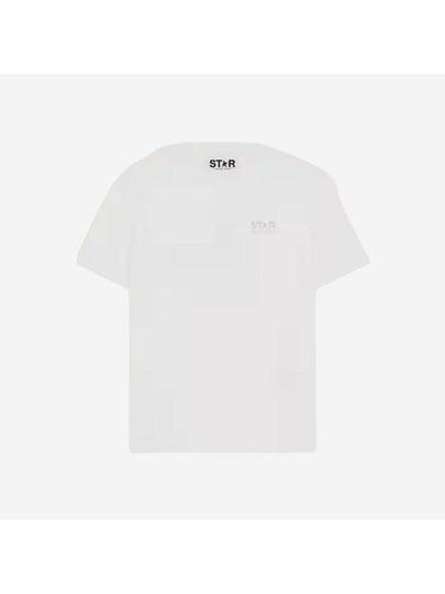 Glitter Star Logo Short Sleeve T-Shirt Silver White - GOLDEN GOOSE - BALAAN 2