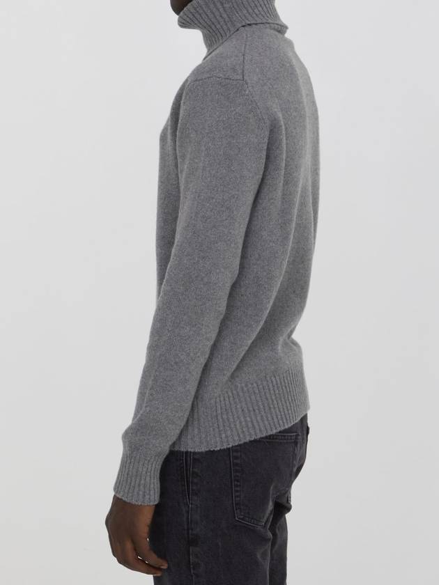 Cashmere Turtleneck Grey - AMI - BALAAN 4