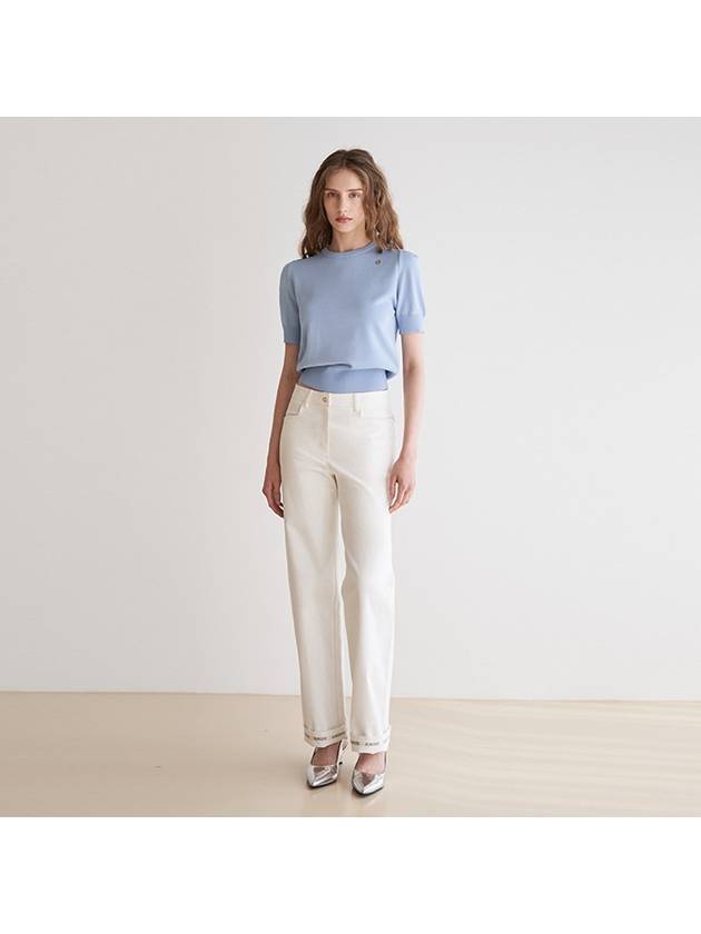 WHITE COTTON PANTS - ILROZE - BALAAN 3