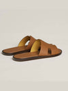 Izmir Leather Slippers Gold - HERMES - BALAAN 5