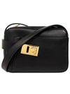 Calfskin Leather Camera Shoulder Bag Black - SALVATORE FERRAGAMO - BALAAN 2