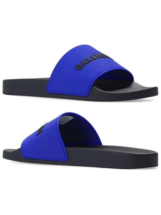 logo full slippers blue black - BALENCIAGA - BALAAN 2