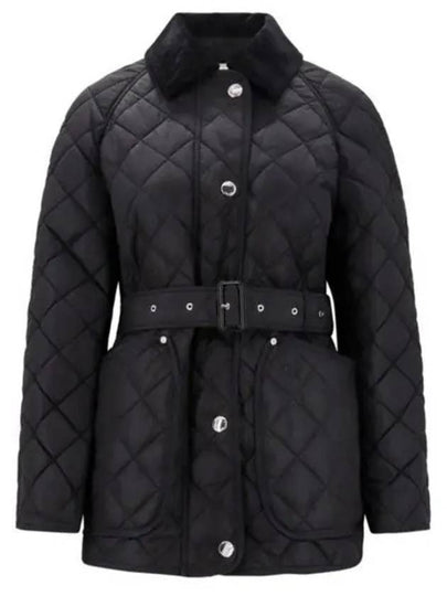 Diamond Quilted Nylon Jacket Black - BURBERRY - BALAAN 2