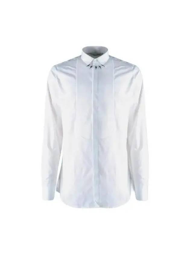 Men's Thunder Print Long Sleeve Shirt White - NEIL BARRETT - BALAAN 2