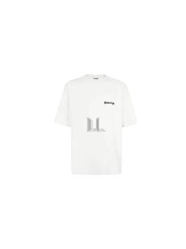 Logo Crew Neck Short Sleeve T-Shirt White - BALENCIAGA - BALAAN 2