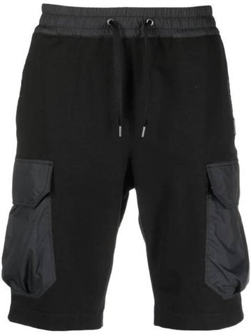 Men's Boyce Logo Patch Drawstring Shorts Black - PARAJUMPERS - BALAAN 1