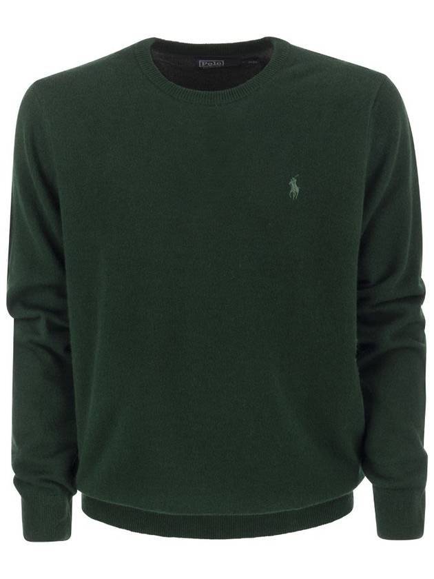 Men's Pony Embroidery Wool Knit Top Green - POLO RALPH LAUREN - BALAAN 1