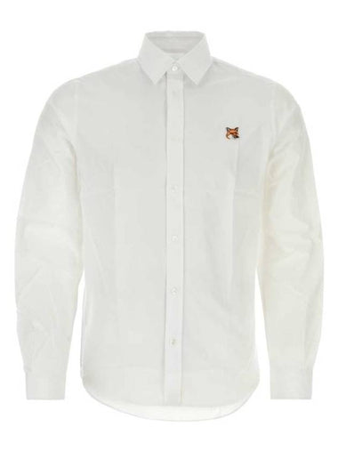 Fox Head Long Sleeve Shirt White - MAISON KITSUNE - BALAAN 1