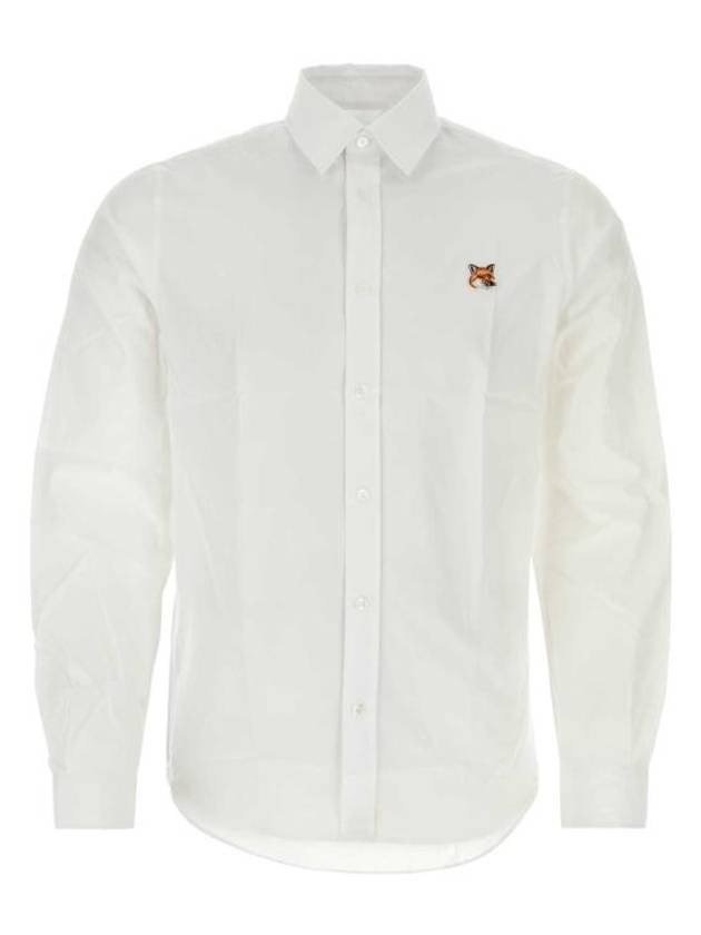 Fox Head Long Sleeve Shirt White - MAISON KITSUNE - BALAAN 1