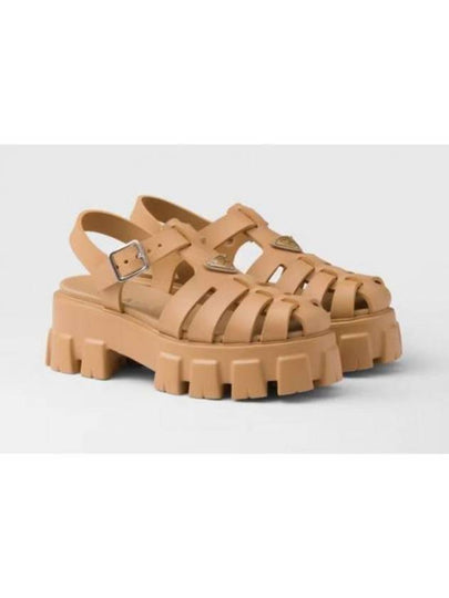 Monolith Rubber Sandals Beige - PRADA - BALAAN 2