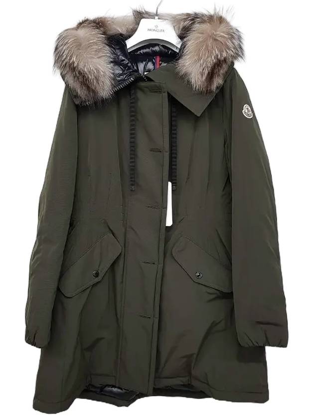 Women's Moncticole Goose Long Padded Parka Khaki - MONCLER - BALAAN 2