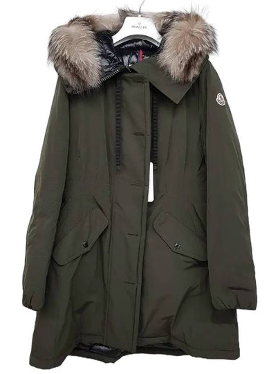 Women's Moncticole Goose Long Padded Parka Khaki - MONCLER - BALAAN 2