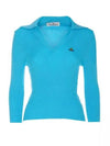 ORB Polo Cashmere Knit Top Blue - VIVIENNE WESTWOOD - BALAAN 2