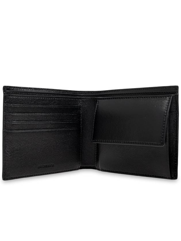 Wave Logo Half Wallet Black - BALENCIAGA - BALAAN 3