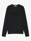 Logo Jacquard Wool Knit Top Grey - VALENTINO - BALAAN 2