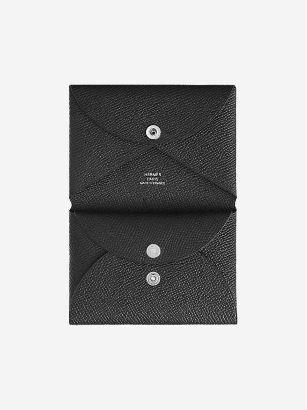 Calvi Duo Card Wallet Noir - HERMES - BALAAN 3