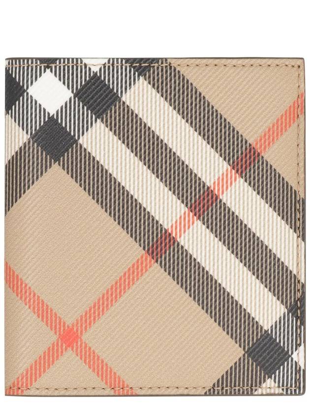 Check Half Wallet Beige - BURBERRY - BALAAN 3