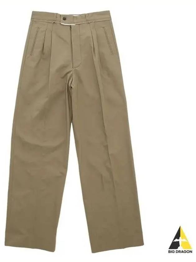 Men's Gabardine Cotton Straight Pants Beige - MAISON MARGIELA - BALAAN 2