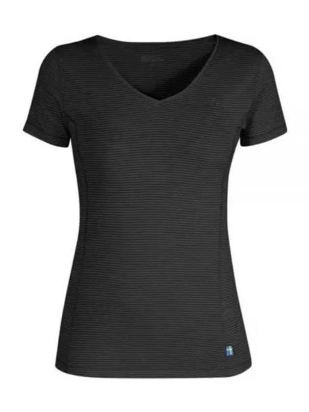 Women's Abisko Cool Short Sleeve T-Shirt Dark Grey - FJALL RAVEN - BALAAN 1