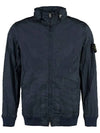 Men's Logo Patch Nylon Metal Zip-up Jacket Navy - STONE ISLAND - BALAAN 3