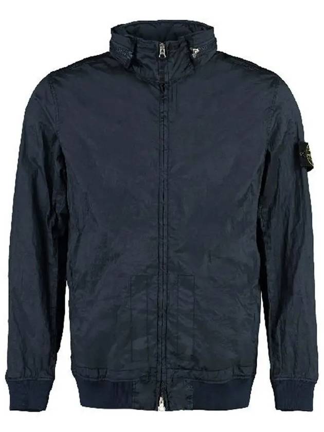 Men's Logo Patch Nylon Metal Zip-up Jacket Navy - STONE ISLAND - BALAAN 3