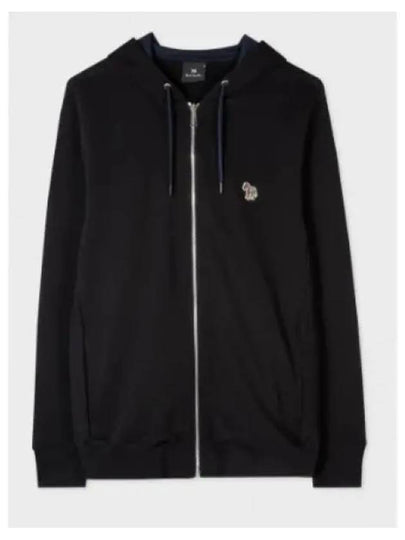 Zebra Logo Cotton Zip Up Hoodie Black - PAUL SMITH - BALAAN 2