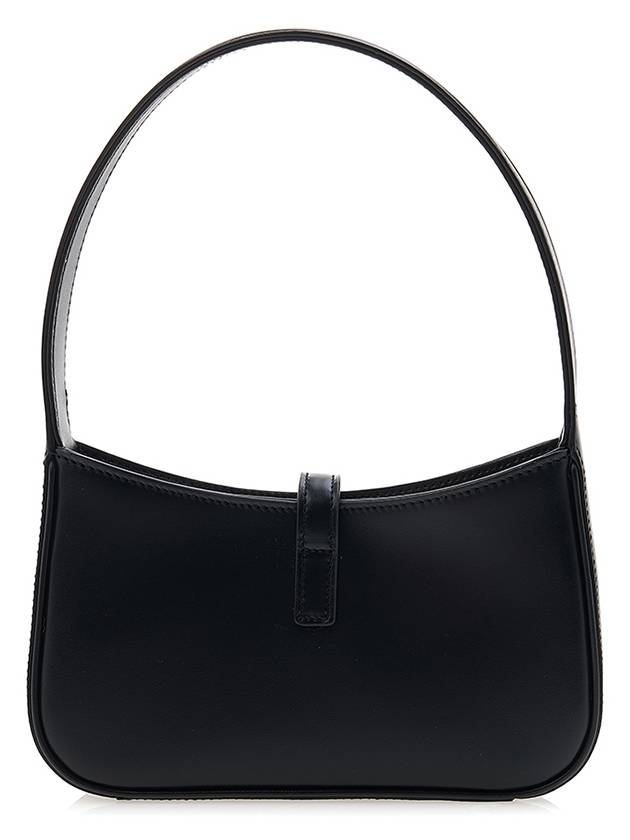 LE 5A 7 Small Smooth Leather Hobo Shoulder Bag Black - SAINT LAURENT - BALAAN 4