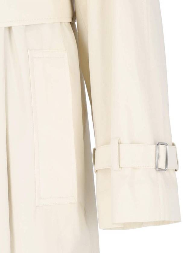 Belted Cotton Gabardine Trench Coat Ivory - BURBERRY - BALAAN 5