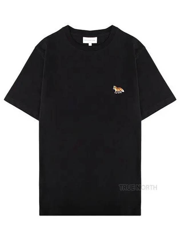 Baby Fox Patch Regular Short Sleeve T-Shirt Black - MAISON KITSUNE - BALAAN 2